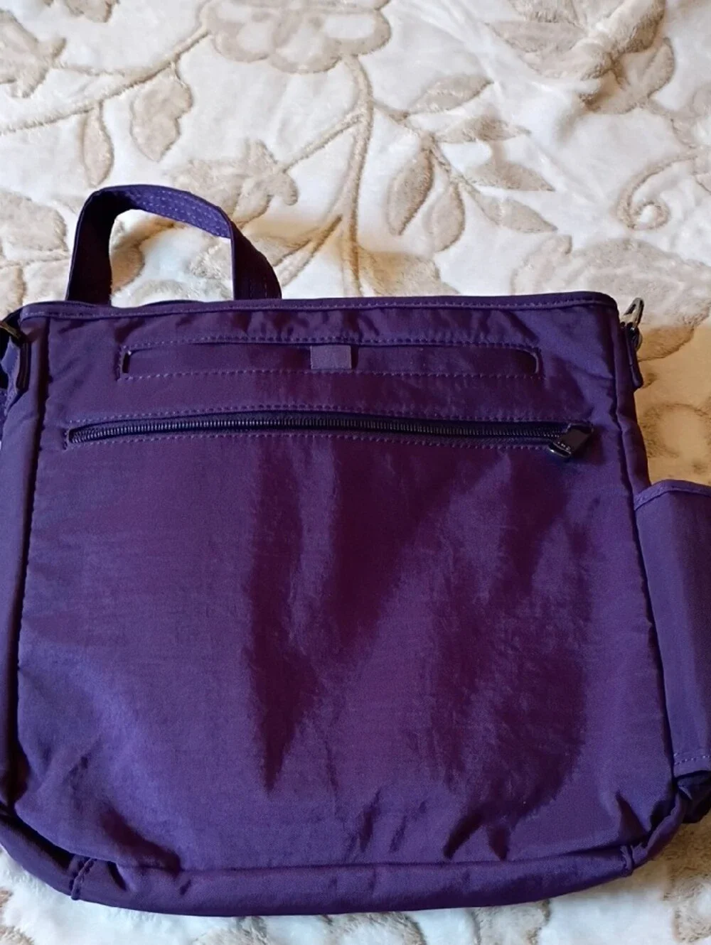 lug Quilted  Purse in Purple